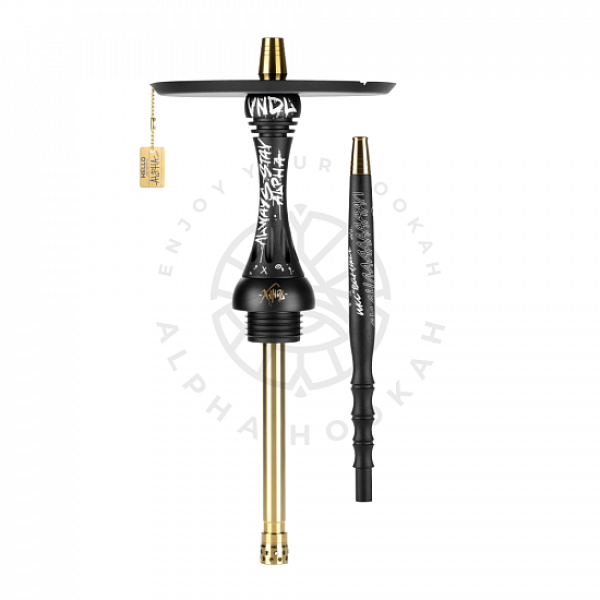 Кальян Alpha Hookah X VNDL Jet Black Чёрный (42 см) в Красноярске