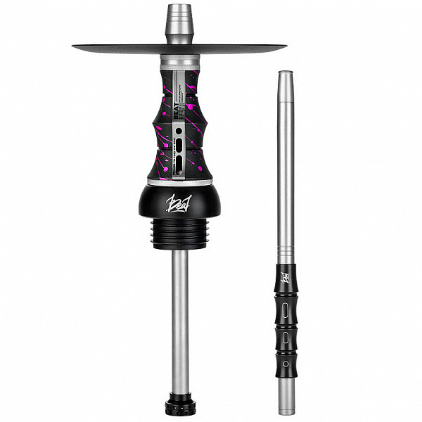 Кальян Alpha Hookah Beat Splash Grumpy прозрачная колба (Черный,Розовый, 40 см) в Красноярске