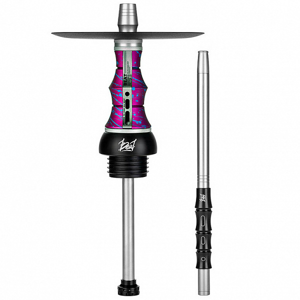 Кальян Alpha Hookah Beat Splash Sleepy прозрачная колба (Розовый,Синий, 40 см) в Красноярске