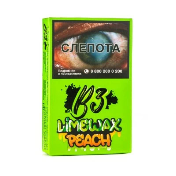 Табак B3 Limewax peach (Персик Лайм) 50 гр в Красноярске