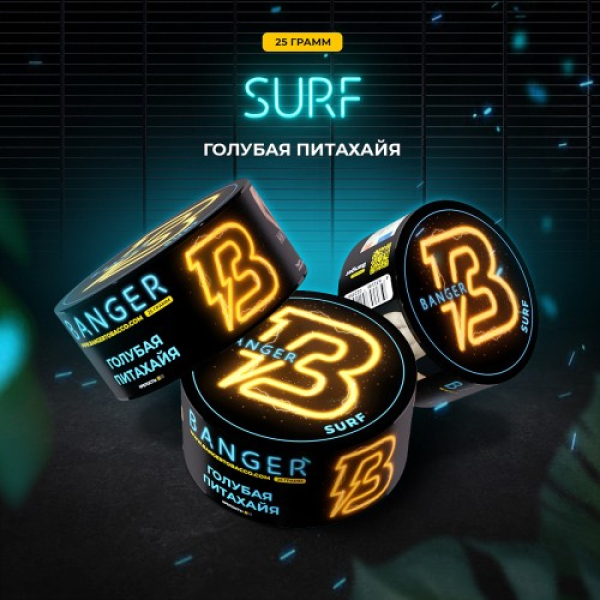 Табак Banger Surf (Голубая Питахайя) 25 гр в Красноярске