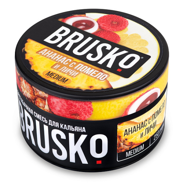 Смесь BRUSKO АНАНАС С ПОМЕЛО И ЛИЧИ (MEDIUM) 250 гр в Красноярске