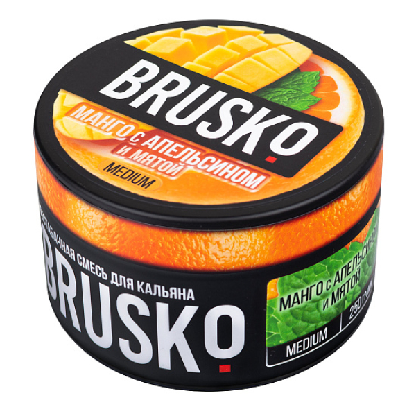Смесь BRUSKO МАНГО С АПЕЛЬСИНОМ И МЯТОЙ (MEDIUM) 250 гр в Красноярске