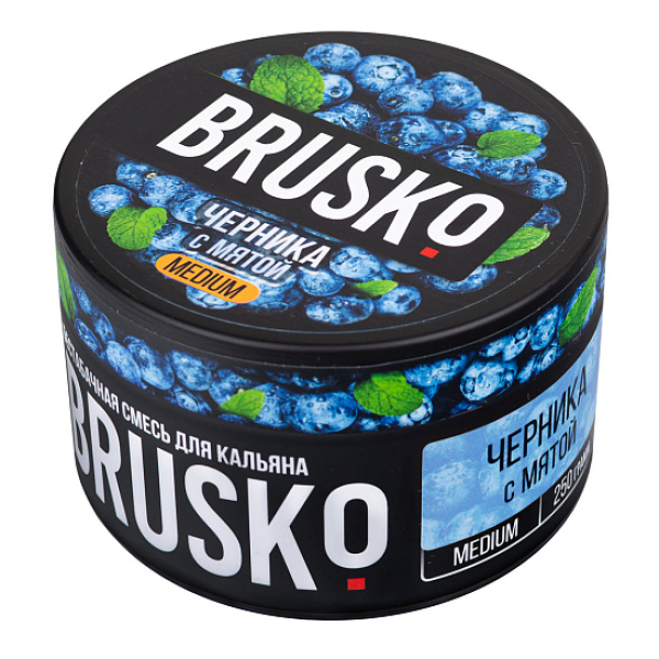 Смесь BRUSKO ЧЕРНИКА С МЯТОЙ (MEDIUM) 250 гр в Красноярске