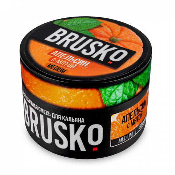 Смесь Brusko Medium Апельсин мята 50 грамм в Красноярске