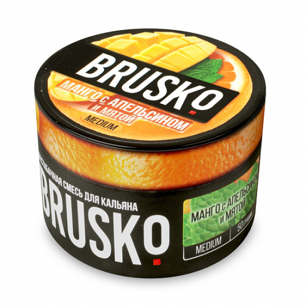 Смесь Brusko Medium Манго апельсин мята 50 грамм в Красноярске
