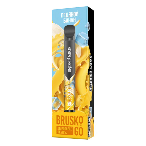 Одноразовая электронная сигарета Brusko Go Ледяной Банан 800 затяжек в Красноярске