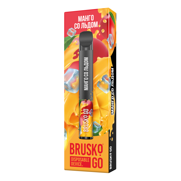 Одноразовая электронная сигарета Brusko Go Манго Со Льдом 800 затяжек в Красноярске