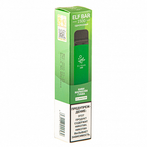 ELFBAR KIWI PASSION FRUIT GUAVA, 1500 тяг в Красноярске
