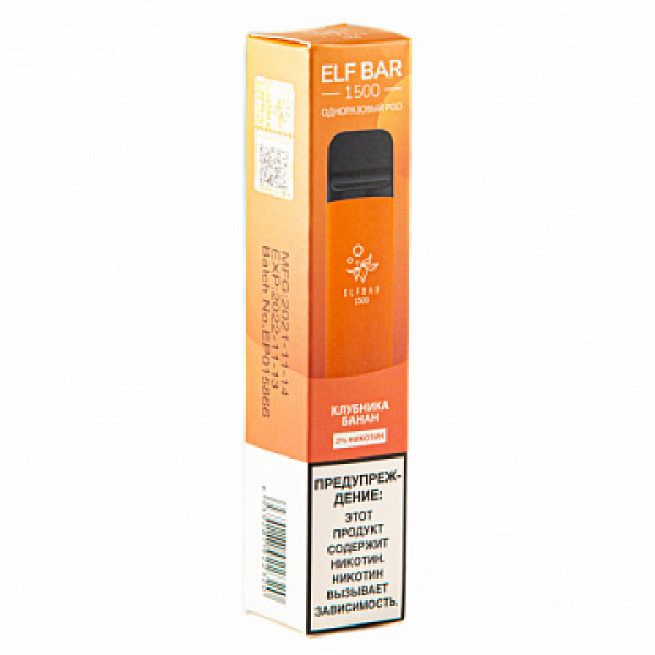 ELFBAR STRAWBERRY BANANA, 1500 тяг в Красноярске