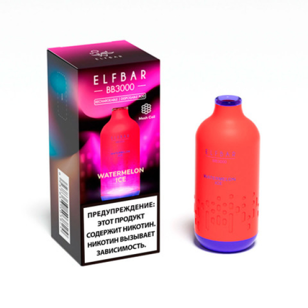 Elfbar BB3000 Арбузный лед, 3000 тяг в Красноярске
