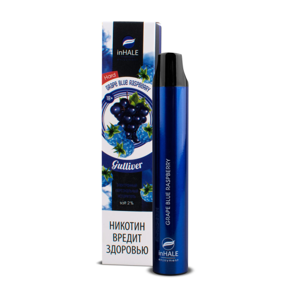 inHale Guliver Hard Grape Blue Raspberry (Ежевика С Виноградом) 1500 затяжек в Красноярске