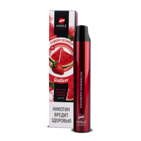 inHale Guliver Hard Strawberry Watermelon (Клубника Арбуз) 1500 затяжек в Красноярске