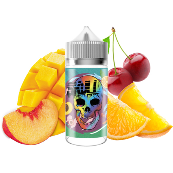Жидкость SKULL Fruit Bomb (Персик Мандарин Ледяная Вишня) (100 мл, 0 мг/мл) в Красноярске