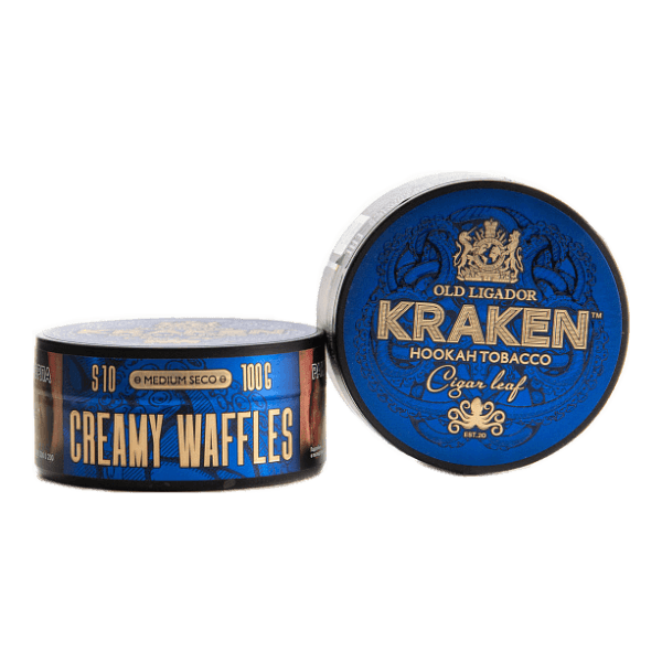 Табак Kraken Medium Seco Creamy Waffles (Сливочные вафли) 100 гр в Красноярске