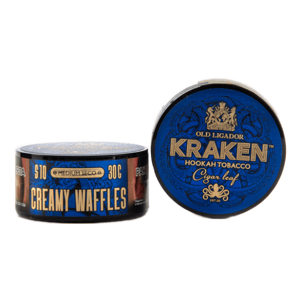 Табак Kraken Medium Seco Creamy Waffles (Сливочные вафли) 30 гр в Красноярске