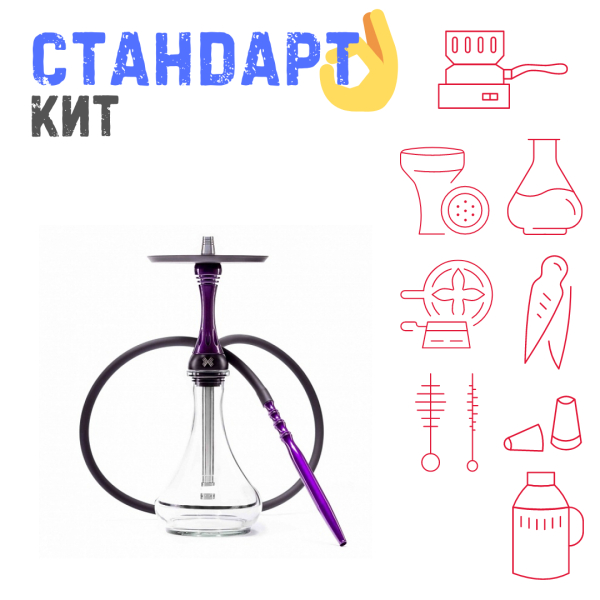 Набор с кальяном  Alpha Hookah X Purple СТАНДАРТ в Красноярске