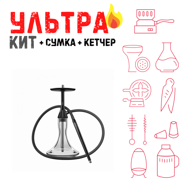 Набор с кальяном  Koress K2 Black Gloss ВСЕ ВКЛЮЧЕНО в Красноярске