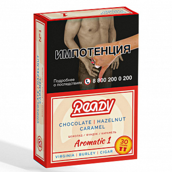 Табак READY №1 CHOCOLATE HAZELNUT CARAMEL (Шоколад Орех Карамель) 30 гр в Красноярске