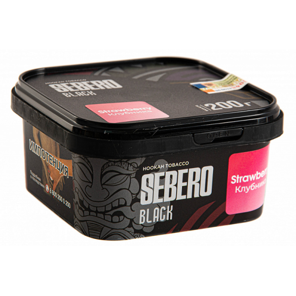 Табак SEBERO BLACK STRAWBERRY 200 гр в Красноярске