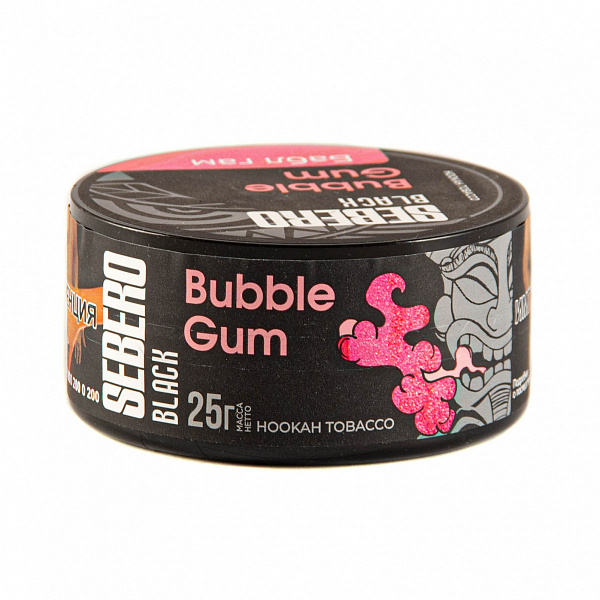 Табак SEBERO BLACK BUBBLE GUM 25 гр в Красноярске