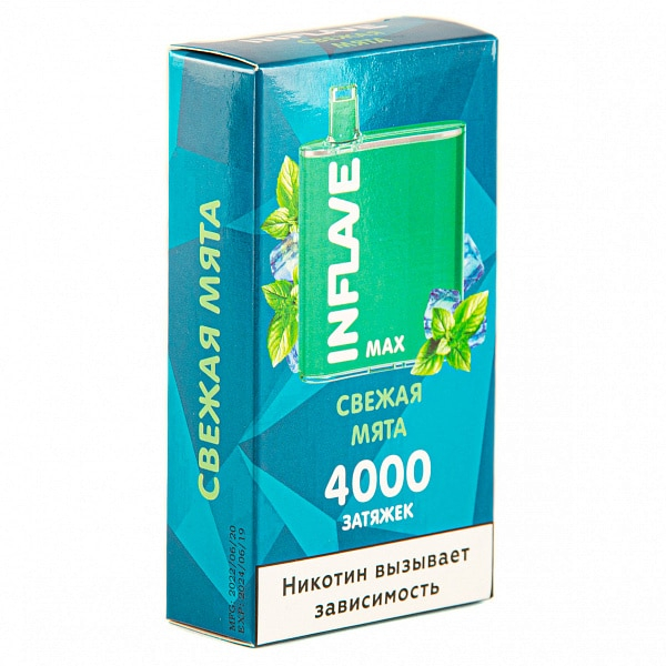 INFLAVE MAX Свежая мята, 4000 тяг в Красноярске