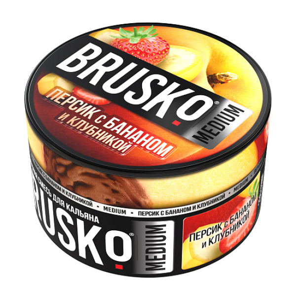 Смесь Brusko Персик с бананом и клубникой 250 гр в Красноярске