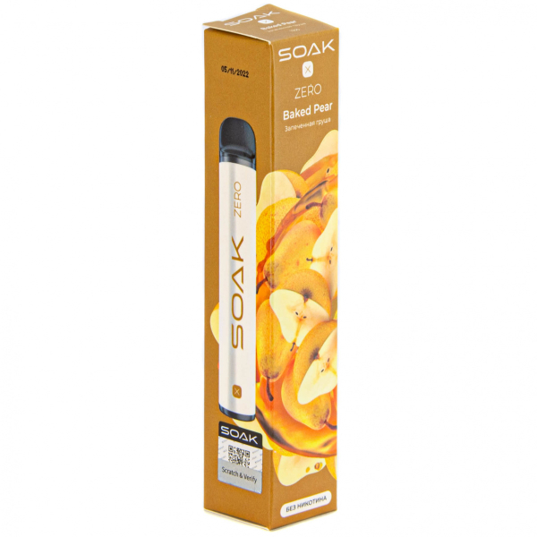 SOAK X ZERO Baked pear 1500 затяжек (без никотина) в Красноярске