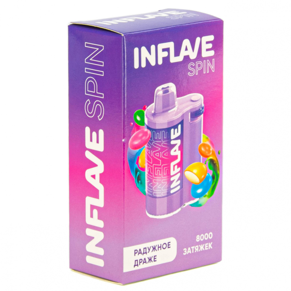 INFLAVE SPIN Радужное драже (8000 затяжек) в Красноярске