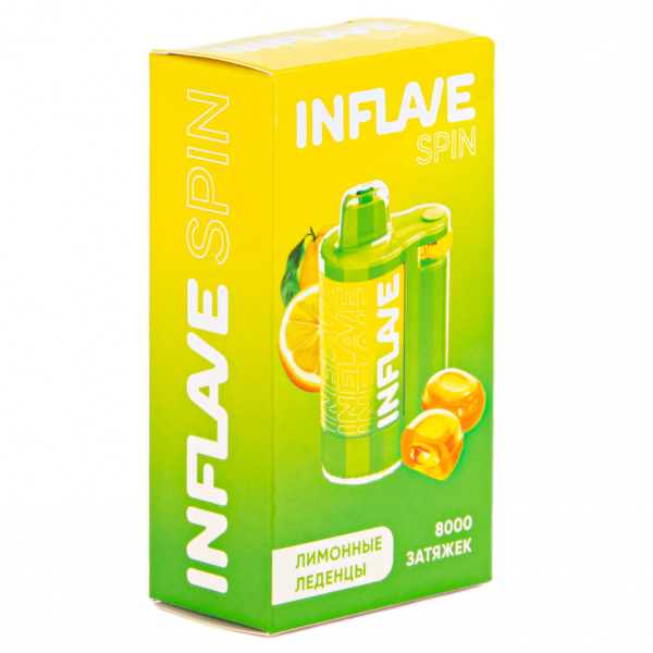 INFLAVE SPIN Лимонные леденцы (8000 затяжек) в Красноярске