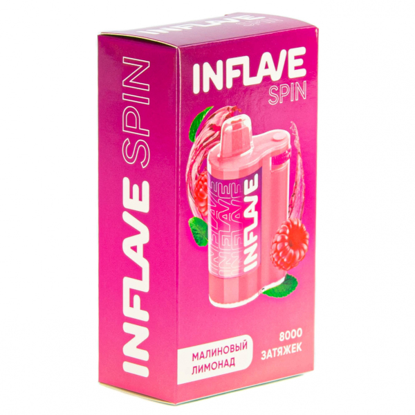 INFLAVE SPIN Малиновый лимонад (8000 затяжек) в Красноярске