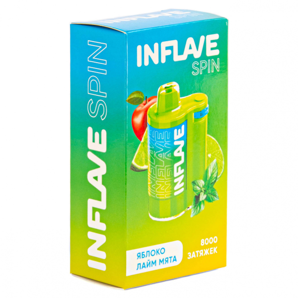 INFLAVE SPIN Яблоко лайм мята (8000 затяжек) в Красноярске
