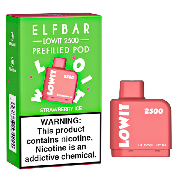 Картридж Elf Bar Lowit 2500 20 мг, 6 мл (Strawberry Ice) в Красноярске
