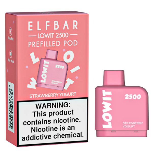 Картридж Elf Bar Lowit 2500 20 мг, 6 мл (Strawberry Yogurt) в Красноярске