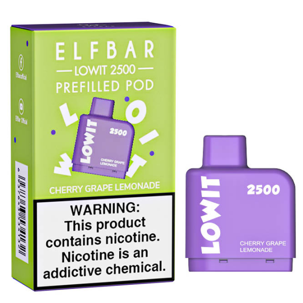 Картридж Elf Bar Lowit 2500 20 мг, 6 мл (Cherry Grape Lemonade) в Красноярске