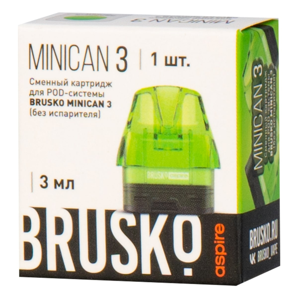 Картридж Brusko Minican 3 зелёный в Красноярске