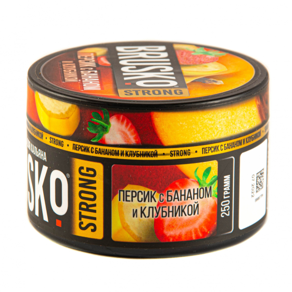 Смесь Brusko Strong персик с бананом и клубникой  250 гр в Красноярске