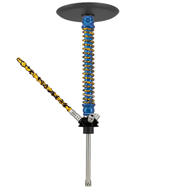 Кальян Mamay Custom V3 №12 Coilovers Голубой Золотой Сплеш  в Красноярске