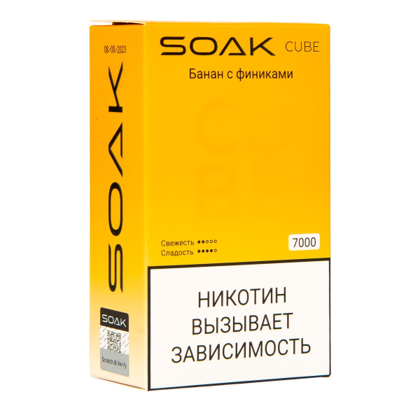 Soak Cube Банан С Финиками 7000 Затяжек в Красноярске