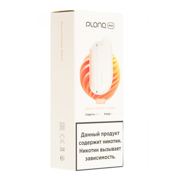 Plonq Max Вишня Персик Лимон (6000 Затяжек) 20 Мг в Красноярске
