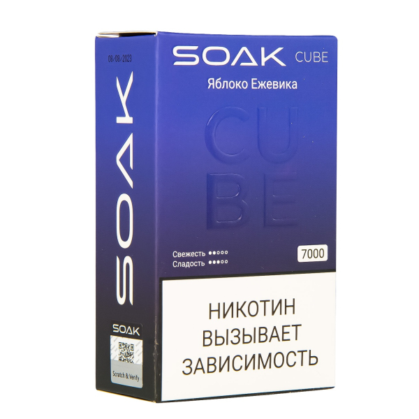 Soak Cube Яблоко Ежевика 7000 Затяжек в Красноярске