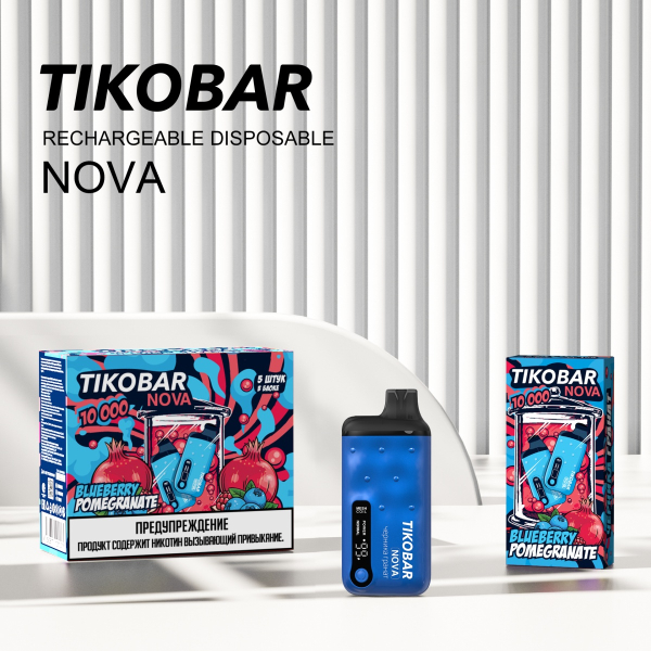 Электронка Tikobar Nova Черника Гранат 10000 Затяжек в Красноярске
