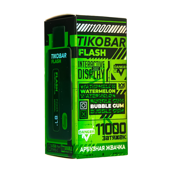 Электронка Tikobar Flash Арбузная Жвачка 11000 Затяжек в Красноярске