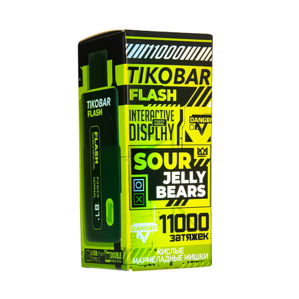 Электронка Tikobar Flash Кислые Мармеладные Мишки 11000 Затяжек в Красноярске