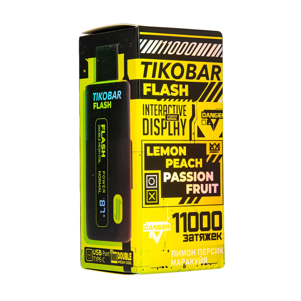 Электронка Tikobar Flash Лимон Персик Маракуйя 11000 Затяжек в Красноярске