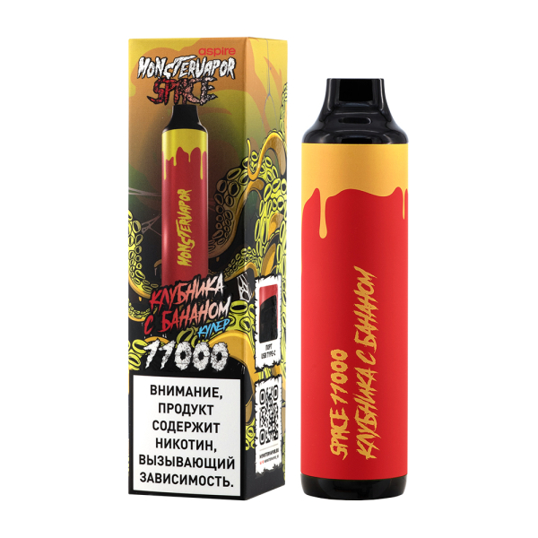 Электронка Monstervapor Space Клубника И Банан (11000 Затяжек) в Красноярске