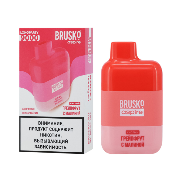 Электронка Brusko Longparty Грейпфрут И Малина (9000 Затяжек) в Красноярске