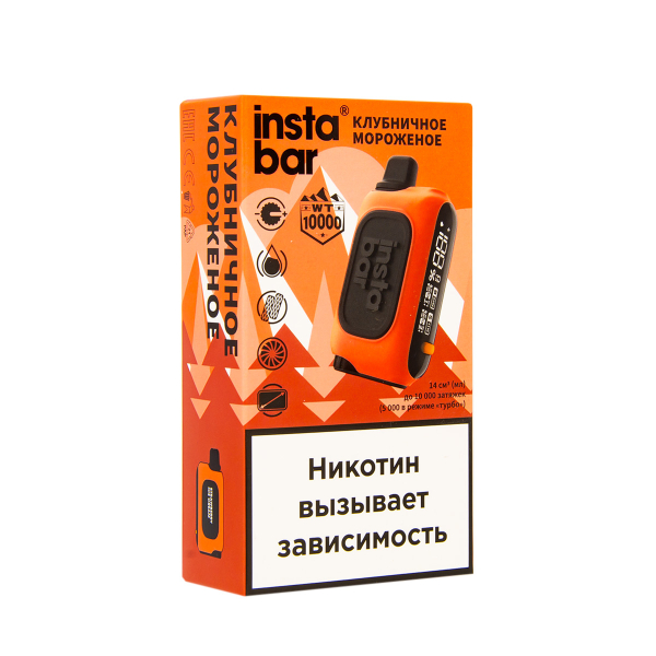 Электронка Plonq Instabar Клубничное Мороженное (10000 Затяжек) 20 Мг в Красноярске