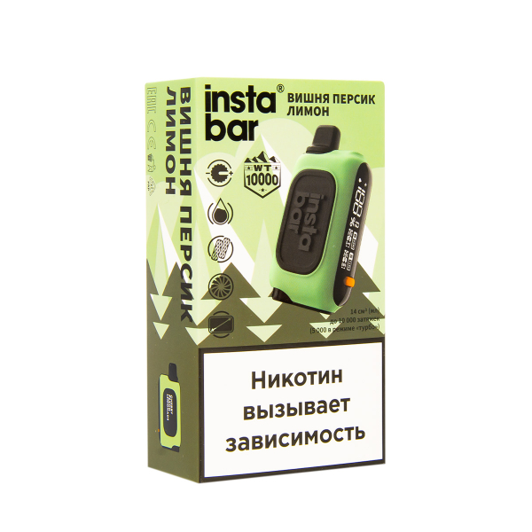 Электронка Plonq Instabar Вишня Персик Лимон (10000 Затяжек) 20 Мг в Красноярске