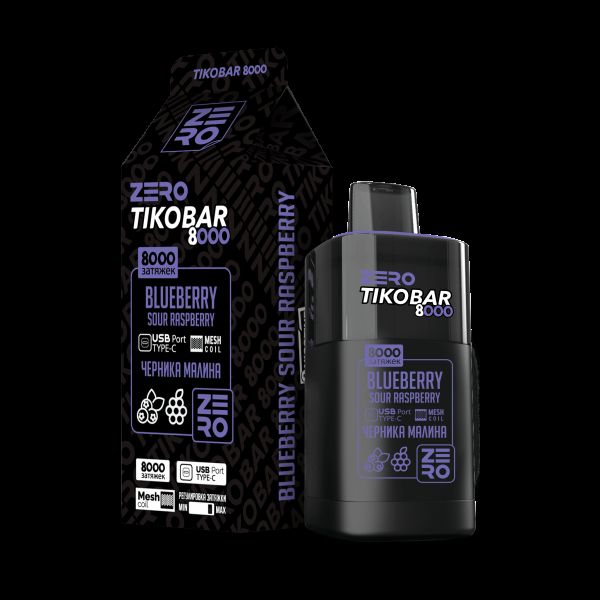 Электронка Tikobar Zero Черника Малина 8000 Затяжек в Красноярске